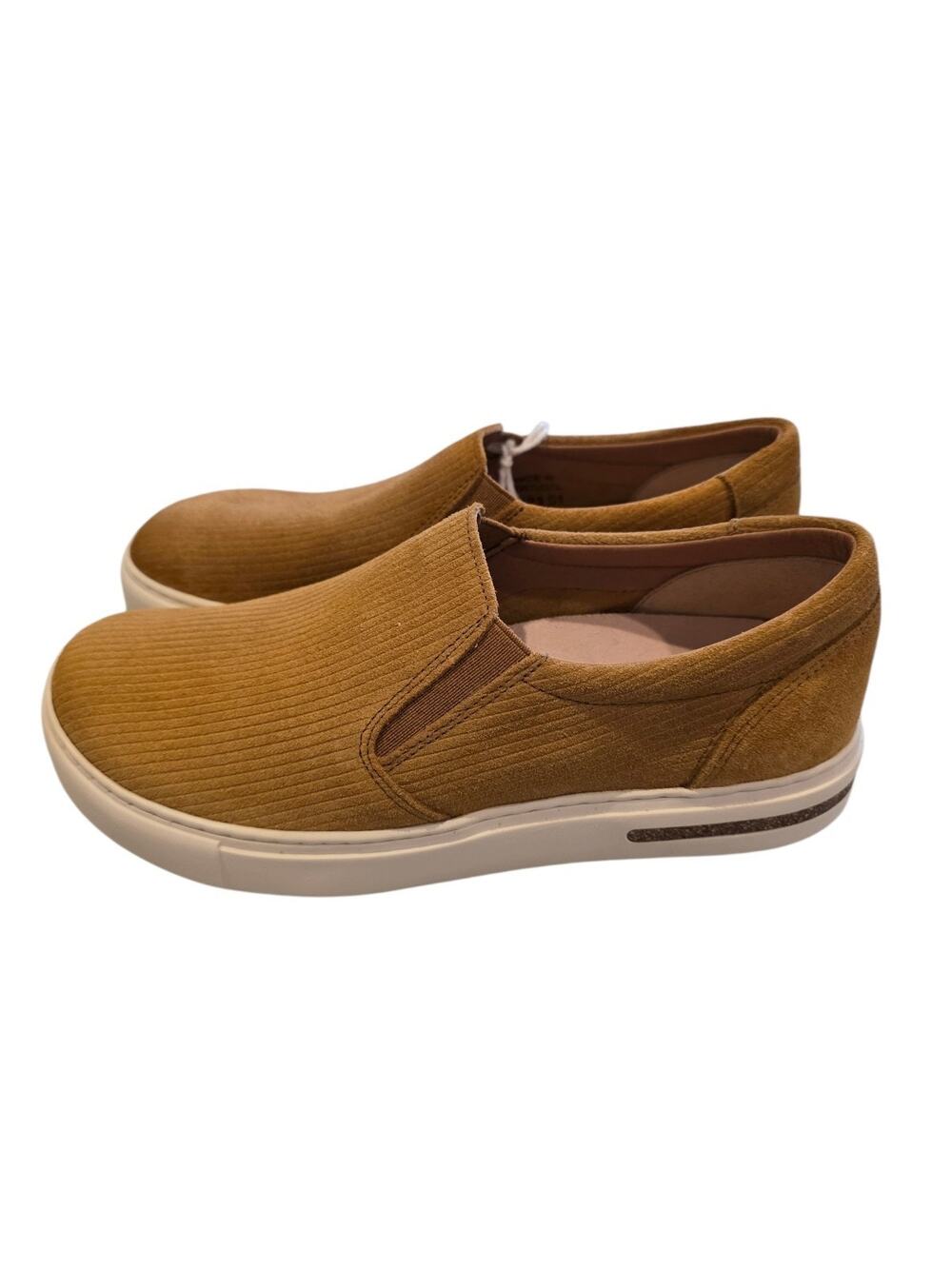 Birkenstock Casual Sneakers Shoes Womens 37 Slip-On Tan Suede Nubuck Comfort